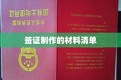 泾川签证制作的材料清单