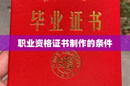 泾川职业资格证书制作的条件