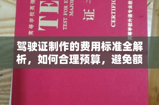 泾川驾驶证制作的费用标准全解析，如何合理预算，避免额外支出